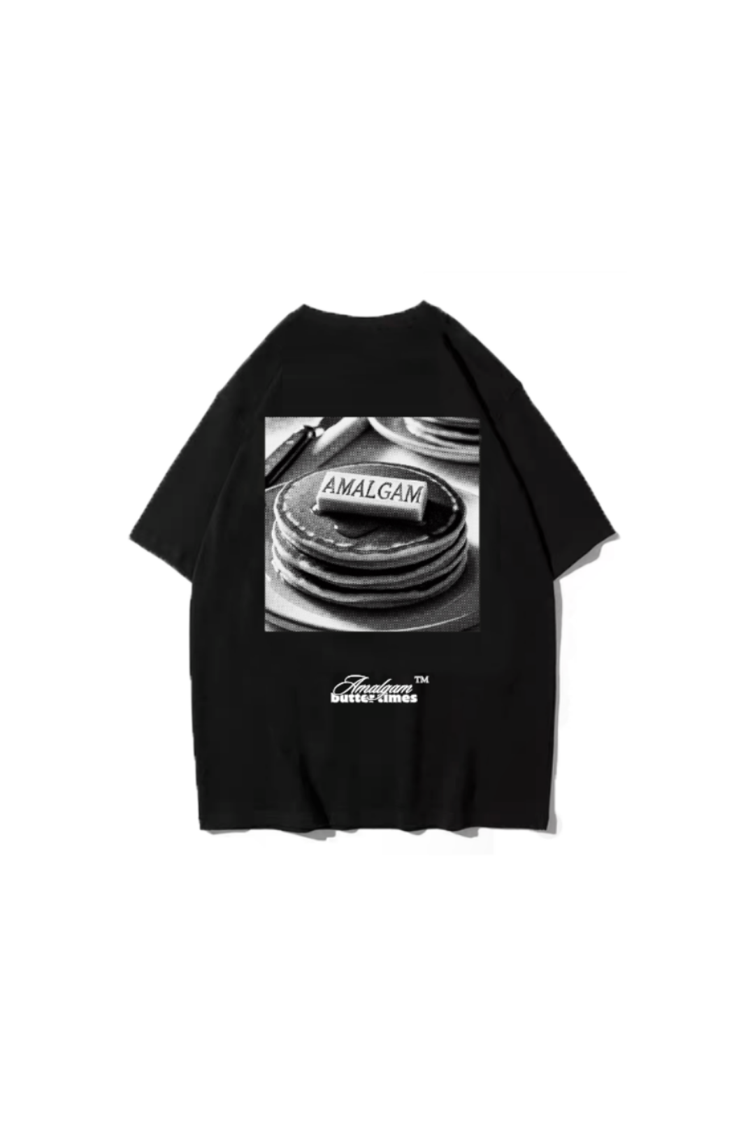 Amalgam Black Graphic Pancake Cotton Oversized T-shirt Singapore Fashion Brand