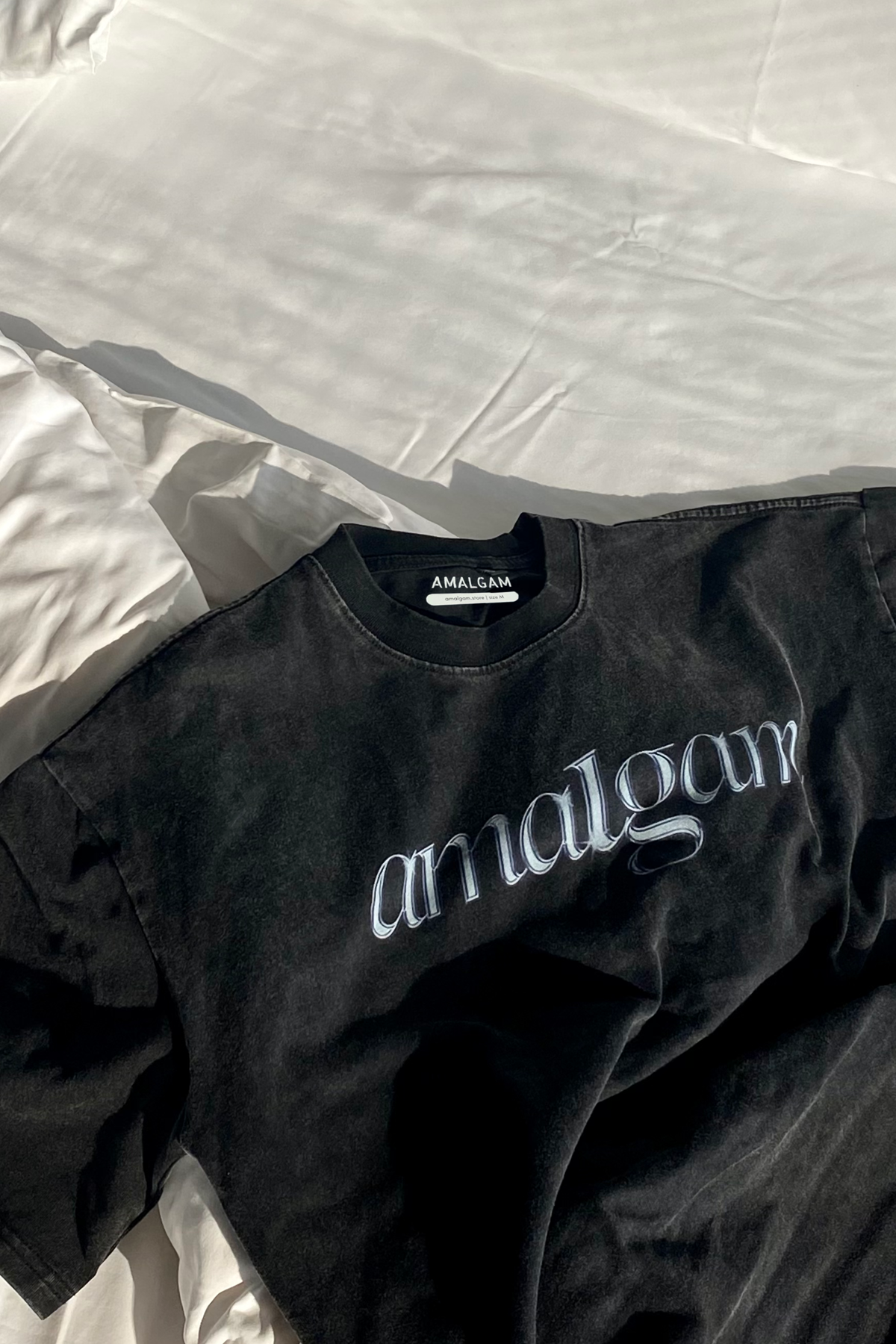 Amalgam.store Graphic Acid Wash Grey Tee