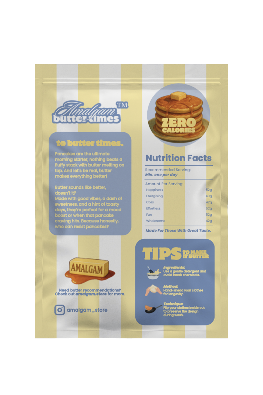 Fact SHeet Amalgam Pancake Mix Surprise Bag Packaging Design Cute Unique Pinterest
