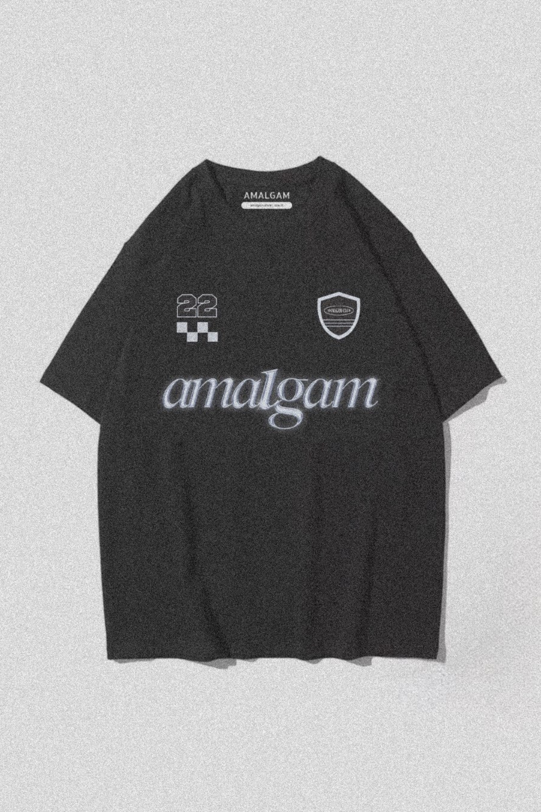 Amalgam Black Graphic Racer Tee Shirt Jersey