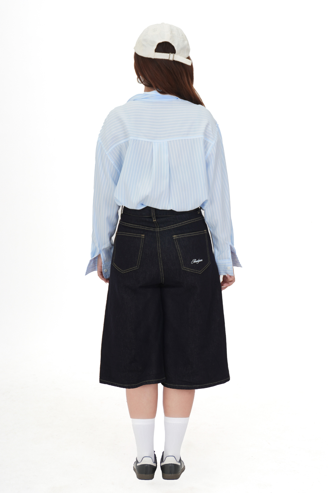 Stripe Shirt Amalgam Thin amalgam.store blue oversized shirt button up