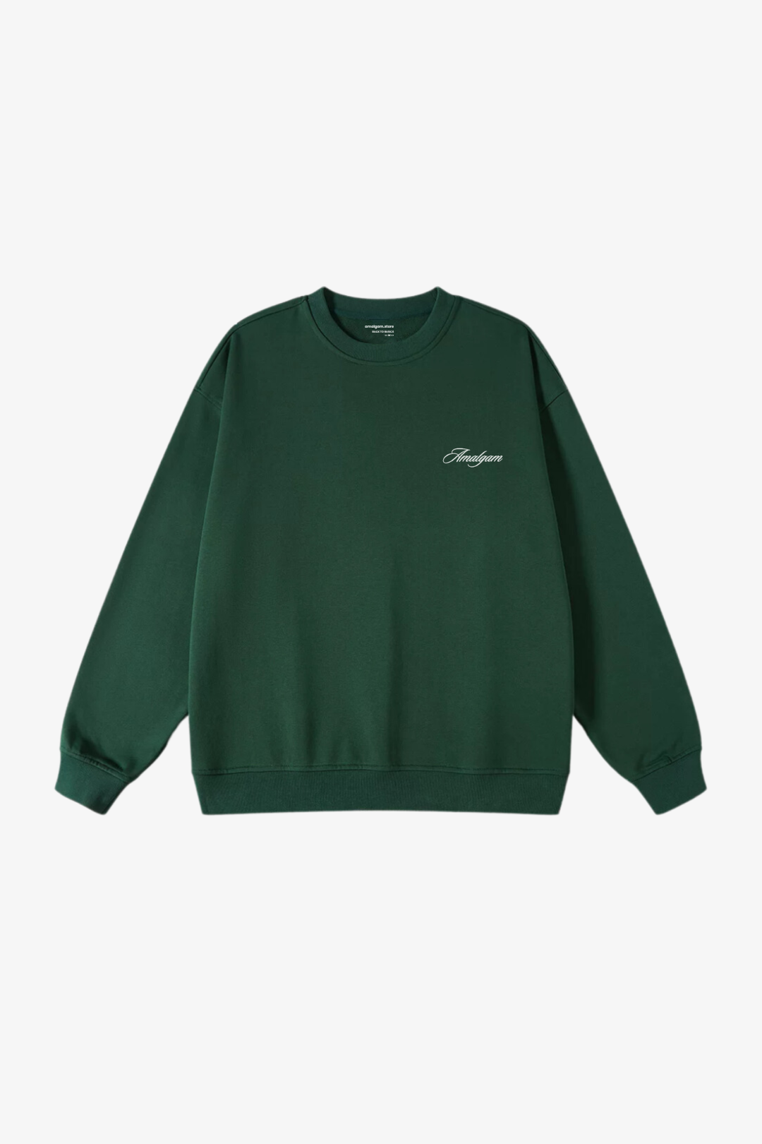 Amalgam Green French Terry Soft Oversized Sweater Sweat Shirt