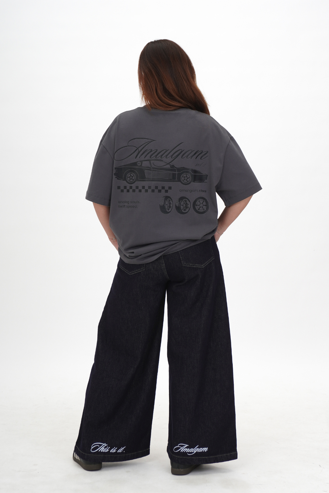Graphic Tee Charcoal Grey Overdrive Tee Amalgam Amalgam.store SIngapore brand