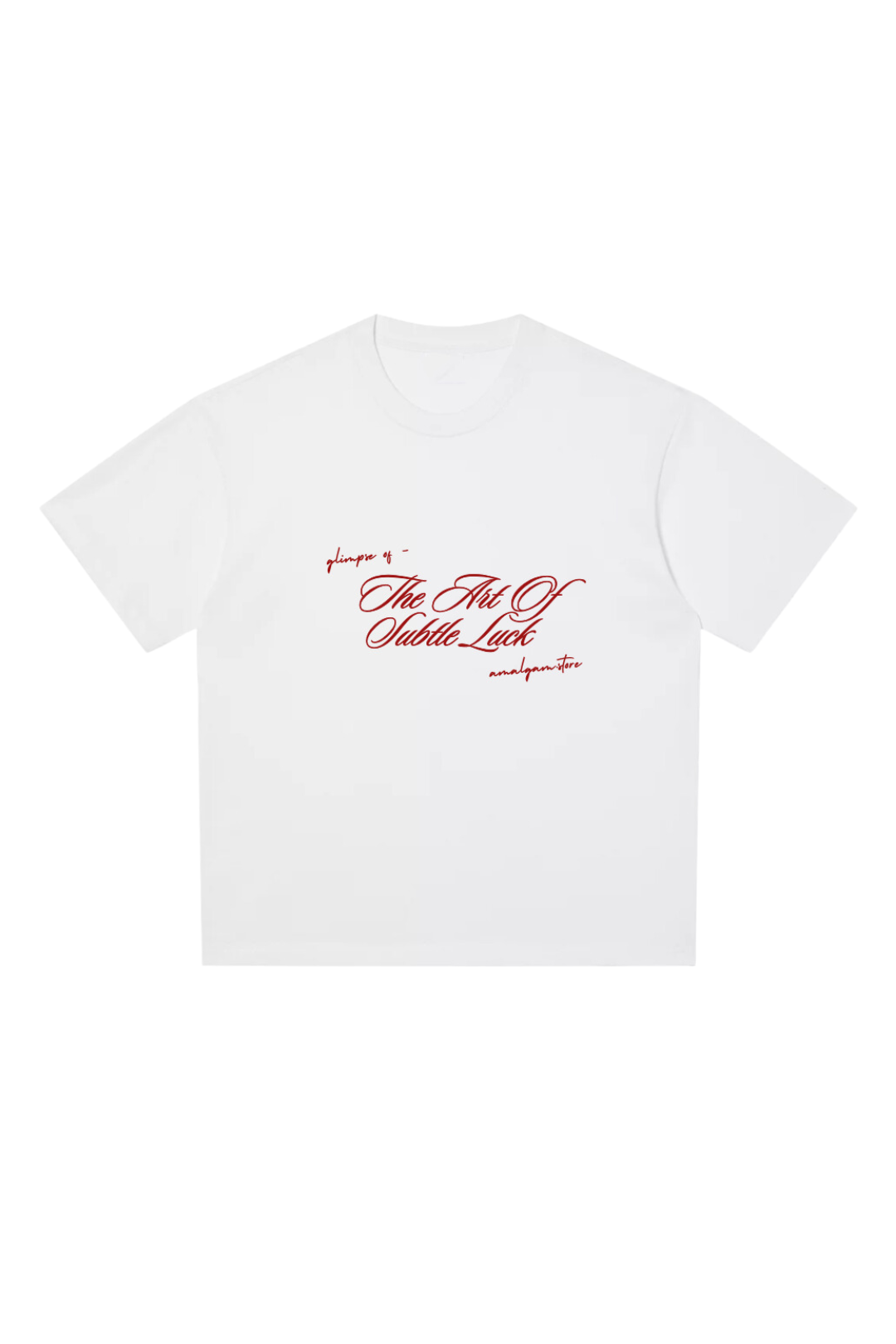 Amalgam Red Wording White Oversize Cotton Tee