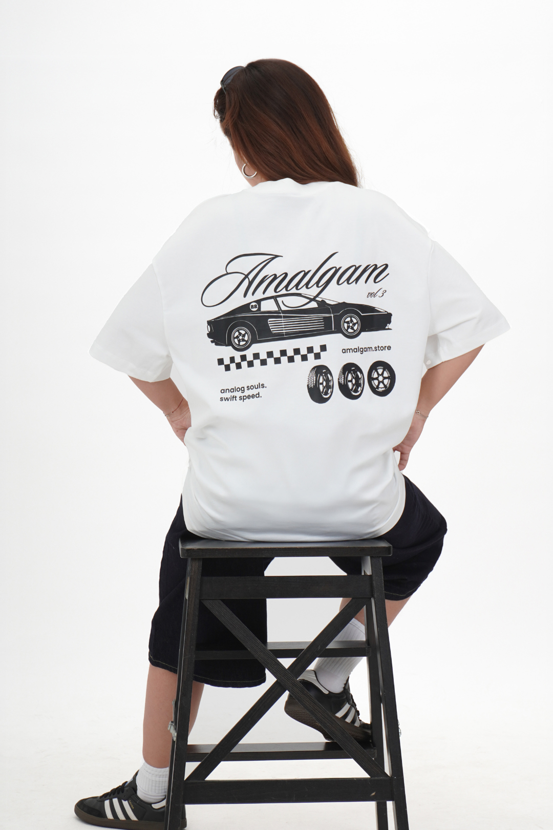 White Graphic Tee Cars Overdrive Tee Amalgam Amalgam.store