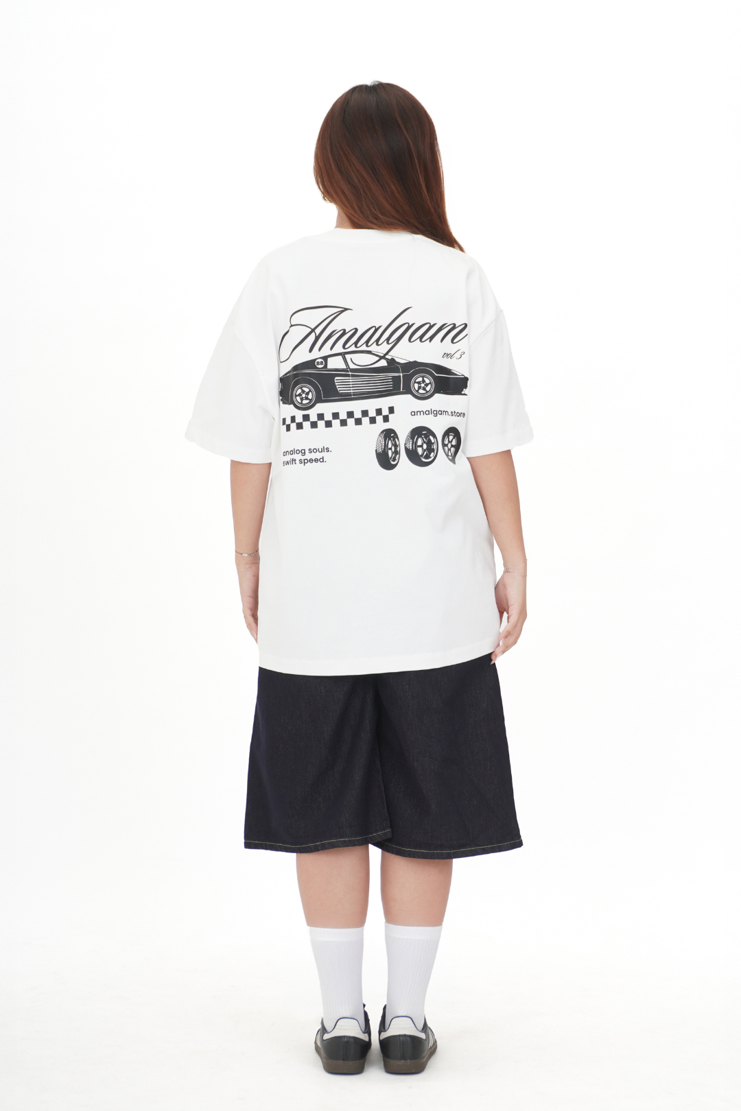 White Graphic Tee Cars Overdrive Tee Amalgam Amalgam.store Singapore Brand