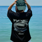 Amalgam Black Graphic Pancake Cotton Oversized T-shirt Casual Outfit