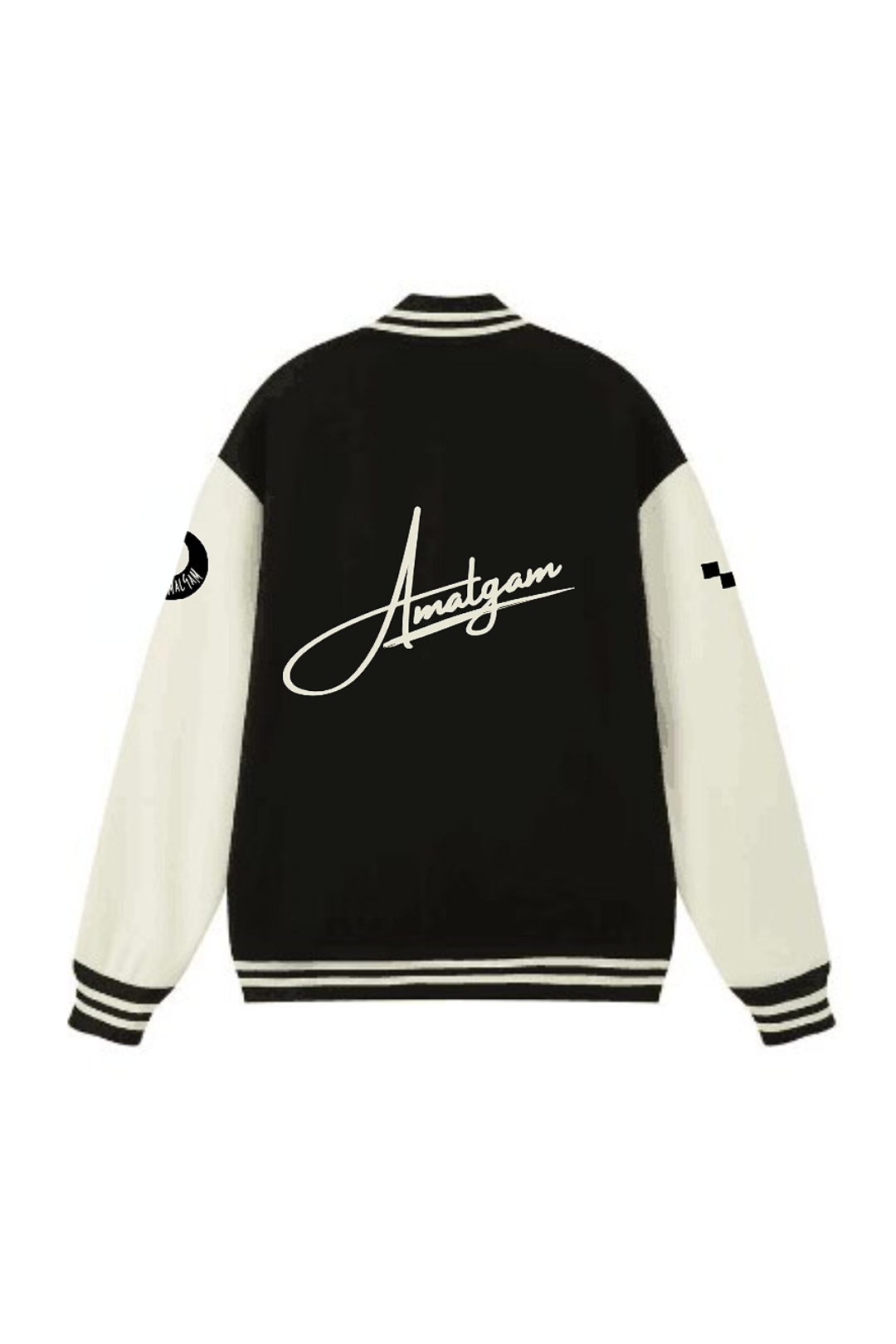 Retro Amalgam Varsity Jacket Black Racer Vibes Cool Chic