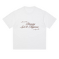 Amalgam Brown Wordings Oversized White Cotton Luck Tee