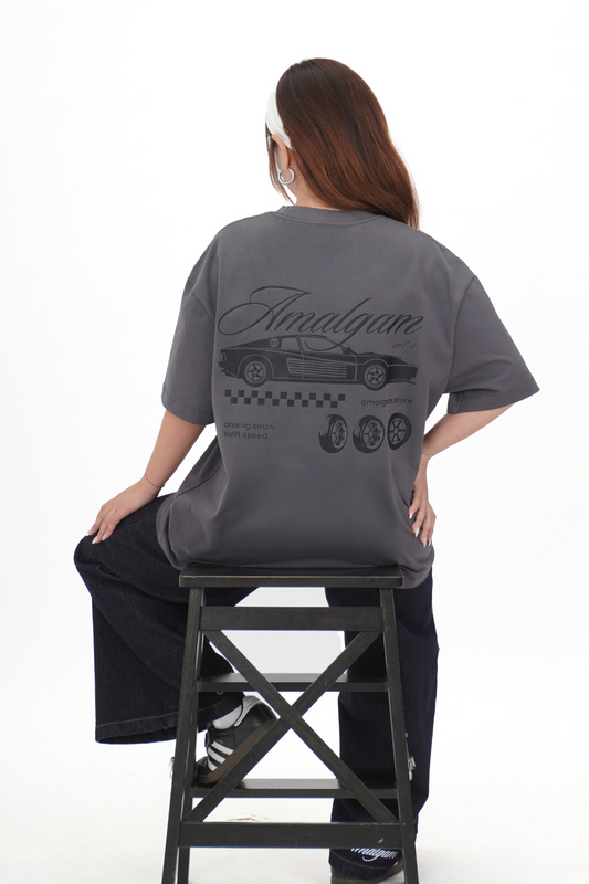 Charcoal Grey Overdrive Tee Amalgam Amalgam.store Graphic tee