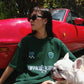 Amalgam Styling Green Graphic Jersey Tee Shirt Racing Cotton Oversized
