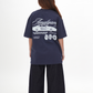 Navy Blue Amalgam Overdrive Graphic Tee Oversized Amalgam Amalgam.store