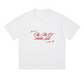 Amalgam Red Wording White Oversize Cotton Tee