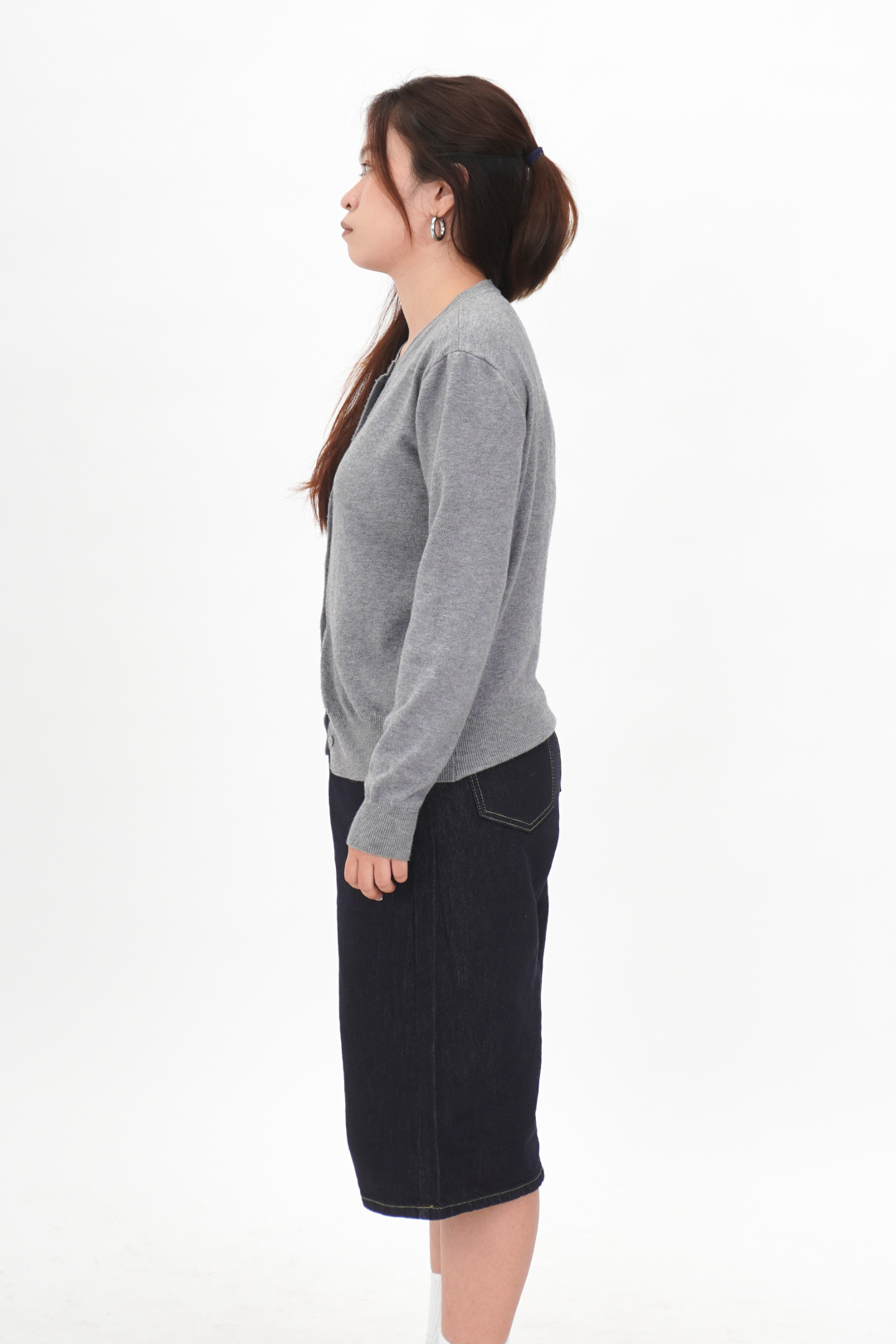 Shadow Cardigan Grey Colour Amalgam Amalgam.store Singapore Brand Grey Cardigan Knitted
