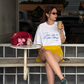 Amalgam Blue Wording White Cotton Oversized Graphic Tee Styling