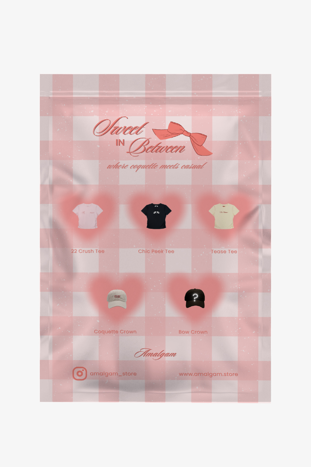 Amalgam Sweet in between surprise/blind/mystery bags baby tees and caps