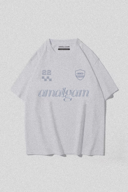 Amalgam White Graphic Racer Tee Shirt Jersey