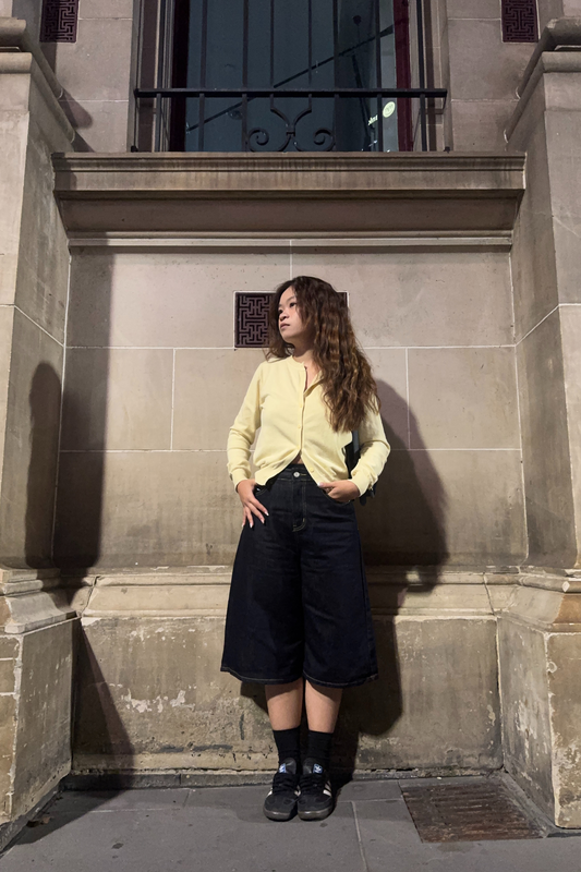amalgam.store denim dark wash jorts 3/4 pants denim