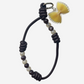 Beaded brown phone strap leather charm amalgam amalgam.store farfaelle pastel yellow phone charm brown 