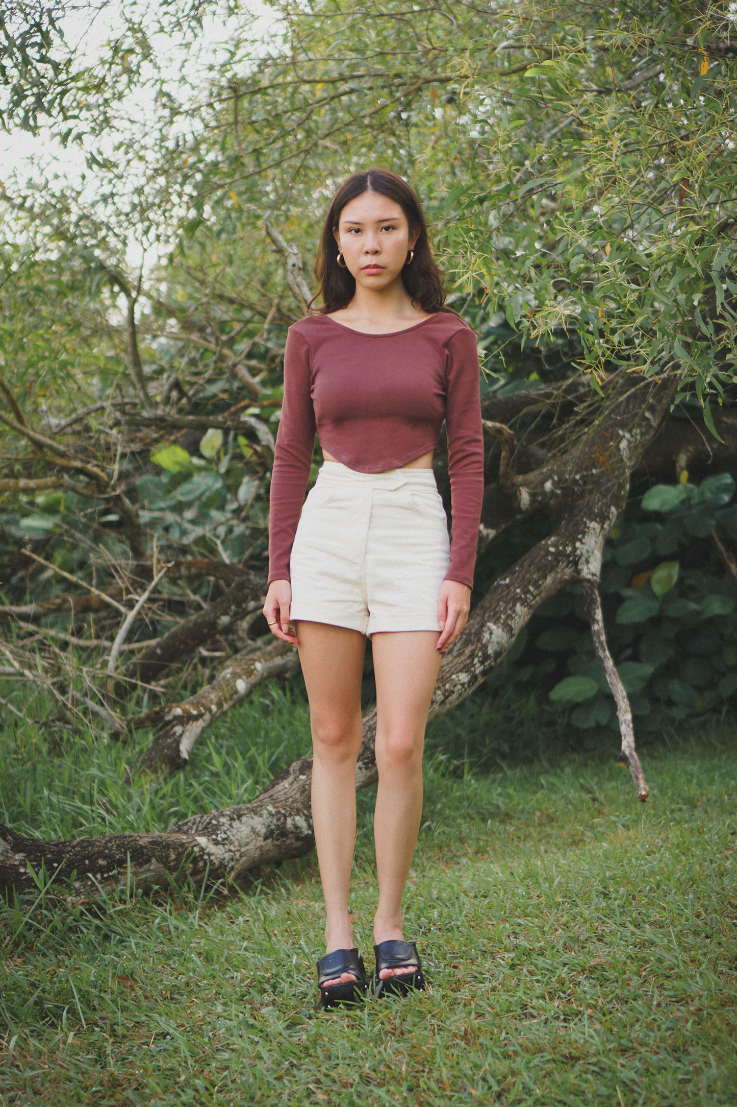 Tailored Shorts- Pearl