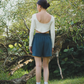 Scoop Back Long Sleeve - Ivory