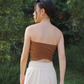 Curve Back Tube Top - Walnut